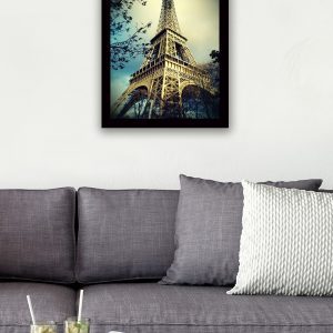 ASIR Obraz na MDF s rámem EIFFELOVA VĚŽ 56 x 41 cm