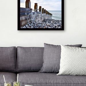 ASIR Obraz na MDF s rámem JÍZDNÍ KOLO U MOLA 56 x 41 cm
