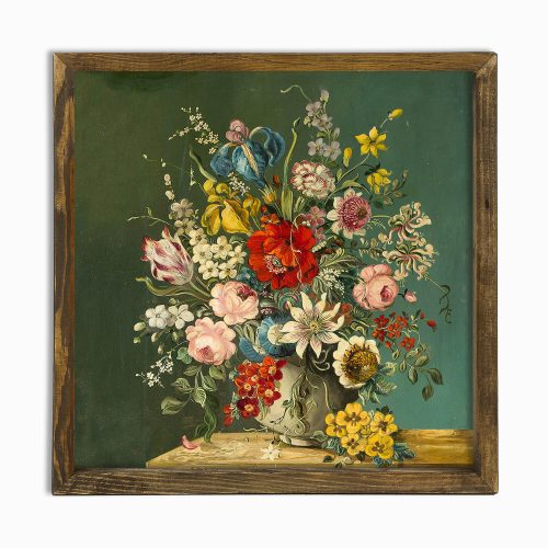 ASIR Obraz na MDF s rámem VÁZA S KVĚTINAMI 50 x 50 cm - Obrázek 2