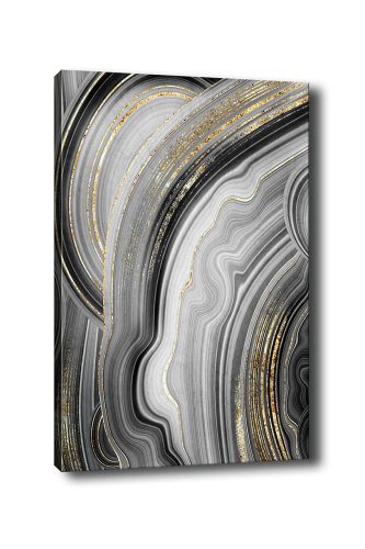 ASIR Obraz na plátně ACHÁT SE ZLATÝM ŽILKOVÁNÍM 70 x 100 cm - Obrázek 2