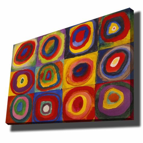 ASIR Obraz na plátně KRUHY A ČTVERCE 100 x 70 cm - Obrázek 2