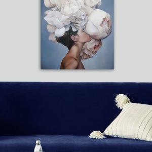 ASIR Obraz na plátně ŽENA A PIVOŇKY 50 x 70 cm