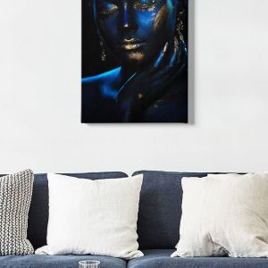 ASIR Obraz na plátně ŽENA V MODRÉM 70 x 50 cm