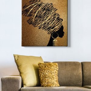 ASIR Obraz na plátně ZLATÁ AFRICKÁ KRÁSKA 70 x 100 cm
