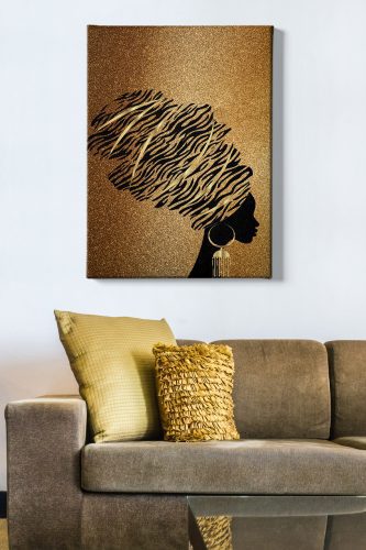 ASIR Obraz na plátně ZLATÁ AFRICKÁ KRÁSKA 70 x 100 cm