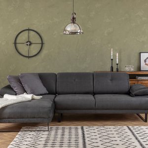 ASIR Rohová sedací souprava MUSTANG LARGE L antracit