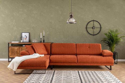 ASIR Rohová sedací souprava MUSTANG LARGE L oranžová