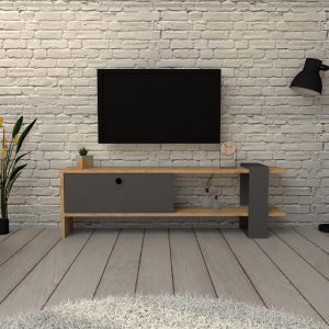 ASIR Televizní stolek YONCA antracit dub