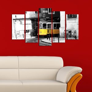 ASIR Obraz na MDF 5ks LISABON 20 x 60 cm (1) 20 x 50 cm (2) 20 x 40 cm (2)