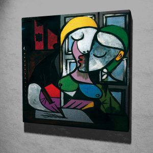 ASIR Obraz na plátně ŽENA PÍŠE PICASSOVI 45 x 45 cm