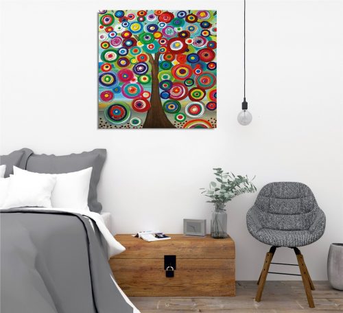 ASIR Obraz na plátně STROM S KOLEČKY 45 x 45 cm - Obrázek 2