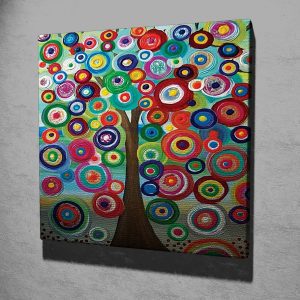 ASIR Obraz na plátně STROM S KOLEČKY 45 x 45 cm