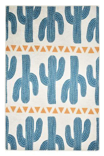 ASIR Dětský koberec (140 x 190) CACTUS TIME béžový s modrými kaktusy - Obrázek 2