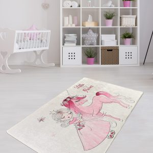 ASIR Dětský koberec(100 x 160 cm) LITTLE PRINCESS s jednorožcem bílý