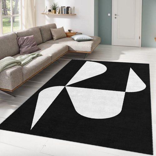 ASIR Koberec (120 x 180) ALHO CARPET-21A černá a bílá abstrakce
