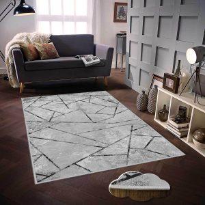 ASIR Koberec (160 x 230) EEXFAB825 šedý geometrický vzor