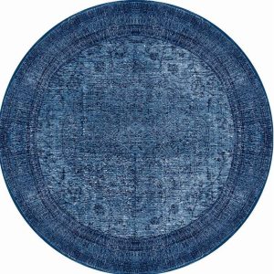 ASIR Kulatý koberec (150 cm) DORIAN CHENILLE - DARK BLUE AL modrý