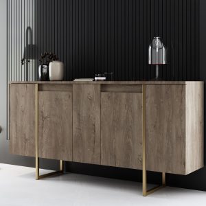 ASIR Skříňka LUXE světlá a zlatá