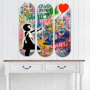 ASIR Obraz MDF Banksy – dívka s balónkem