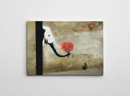 ASIR Obraz na plátně (70 x 100) Banksy Street Art – První gesto - Obrázek 2
