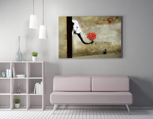 ASIR Obraz na plátně (70 x 100) Banksy Street Art – První gesto