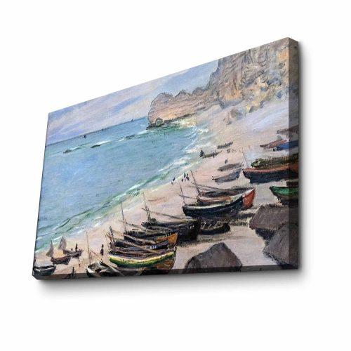 ASIR Obraz na plátně Claude Monet – Lodě na pláži v Etretat - Obrázek 2
