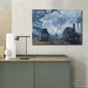 ASIR Obraz na plátně Claude Monet – Nádraží Saint-Lazare: Příjezd vlaku