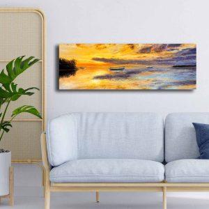 ASIR Obraz na plátně Loďky při západu slunce