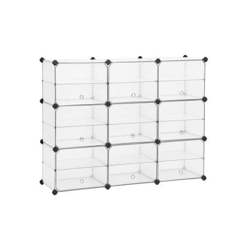 SONGMICS Plastový variabilní regál 9 boxů 123 x 93 x 31 cm - Obrázek 2