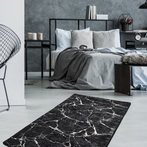 ASIR Koberec (80 x 150) MARBLE černý