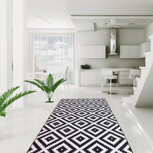 ASIR Koberec (80 x 200) BLACK WHITE