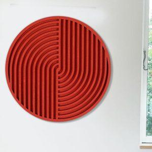 ASIR Kulatá nástěnná dekorace ART128 červená