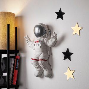 ASIR Nástěnná dekorace ASTRONAUT bílá a šedá