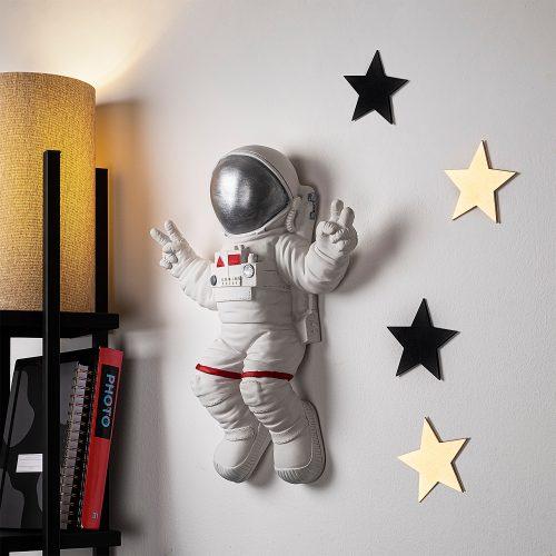 ASIR Nástěnná dekorace ASTRONAUT bílá a šedá