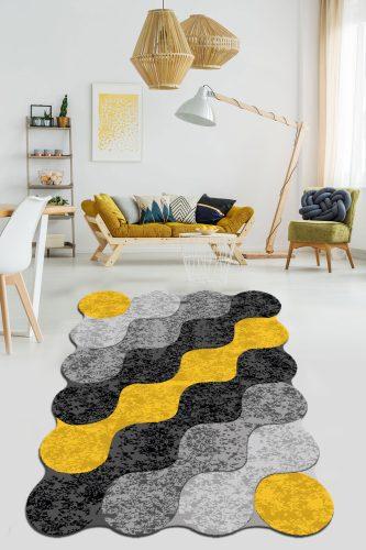 ASIR Předsíňový koberec (100 x 200 cm) SPOJENÉ KRUHY černý