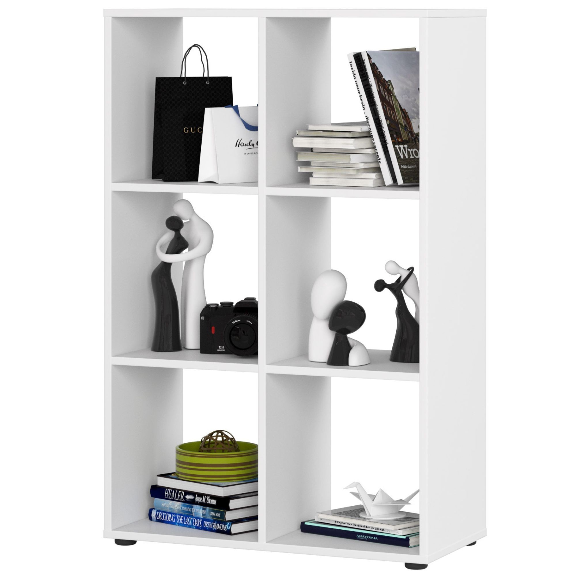 Ak furniture Knihovna QUAD2 bílá - Obrázek 2