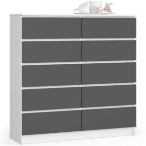 Ak furniture Komoda Kuba 120 cm bílá/grafitová