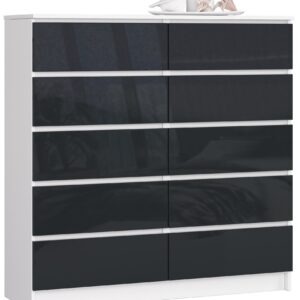 Ak furniture Komoda Kuba 120 cm bílá/grafitová