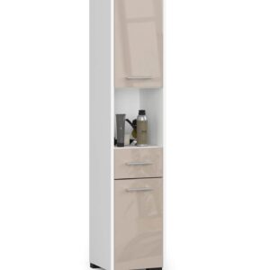 Ak furniture Koupelnová skříňka Fin II 30 cm bílá/cappuccino lesk