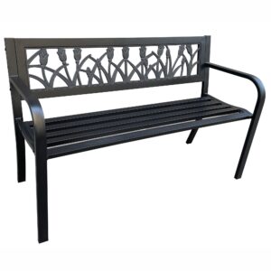 Ak furniture Zahradní lavička LISSA černá