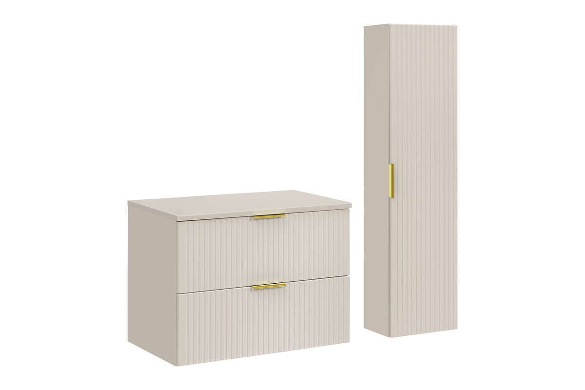 Comad Koupelnová sestava Adele Cashmere s deskou a skříňkami 80 cm kašmírová
