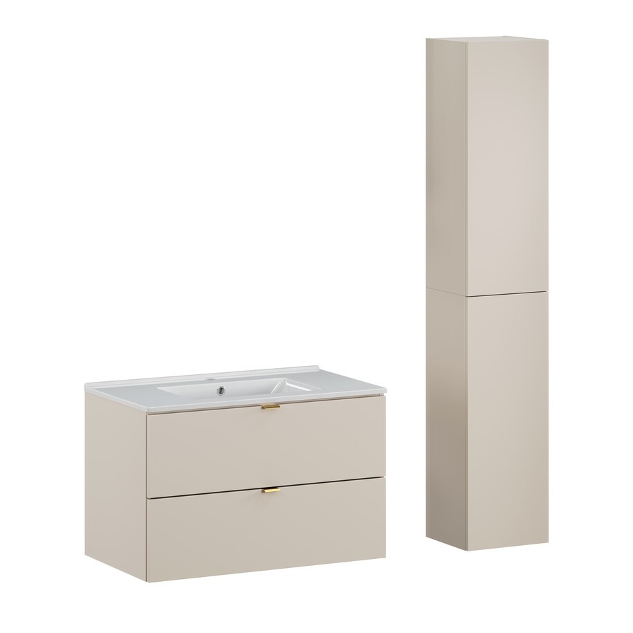 Comad Koupelnová sestava Dalia Cashmere se zápustným umyvadlem a skříňkami 80 cm kašmírová