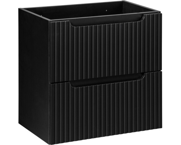 Comad Závěsná skříňka Nova Black I se zápustným umyvadlem 50 cm černá/bílá - Obrázek 2