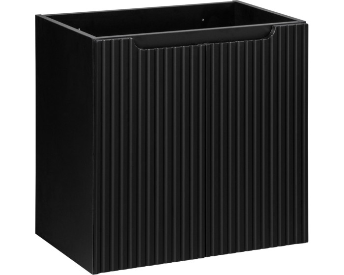 Comad Závěsná skříňka Nova Black II se zápustným umyvadlem 50 cm černá/bílá - Obrázek 2