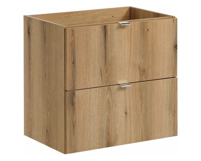 Comad Závěsná skříňka Nova Oak s deskou a umyvadlem 80 cm dub coast evoke/černá - Obrázek 2