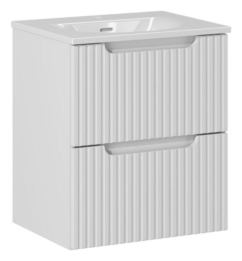 Comad Závěsná skříňka Nova White I se zápustným umyvadlem 50 cm bílá