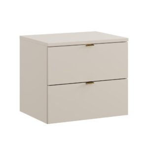 Comad Závěsná skříňka pod umyvadlo Dalia Cashmere s deskou 60 cm kašmírová