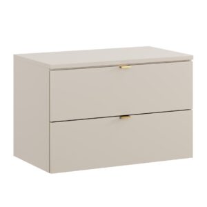 Comad Závěsná skříňka pod umyvadlo Dalia Cashmere s deskou 80 cm kašmírová