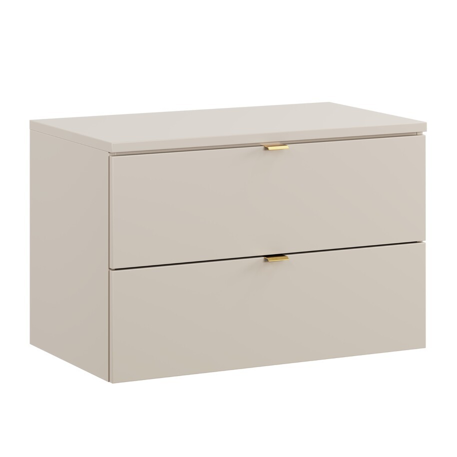 Comad Závěsná skříňka pod umyvadlo Dalia Cashmere s deskou 80 cm kašmírová
