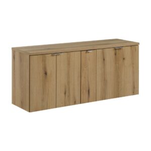 Comad Závěsná skříňka pod umyvadlo Nova Oak s deskou 140 cm dub evoke
